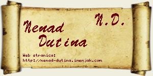 Nenad Dutina vizit kartica